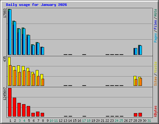 Daily usage for January 2026