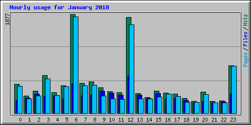 Hourly usage for January 2018