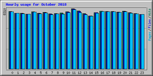 Hourly usage for October 2018