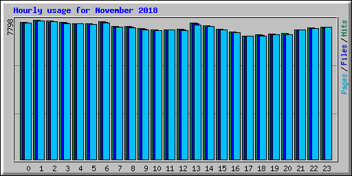 Hourly usage for November 2018