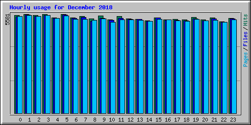 Hourly usage for December 2018