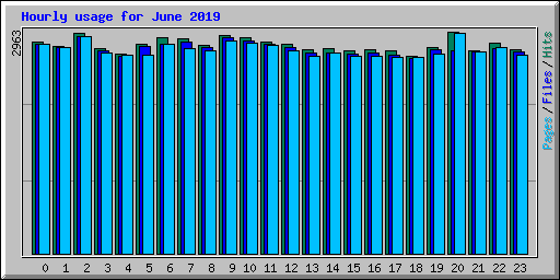 Hourly usage for June 2019