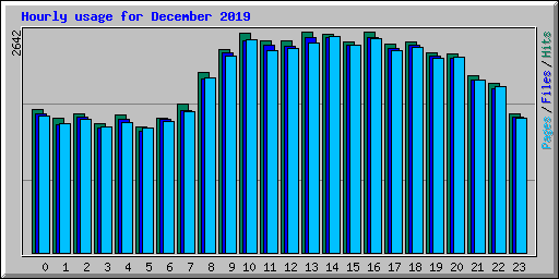 Hourly usage for December 2019
