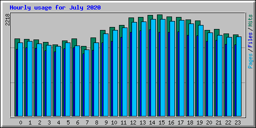 Hourly usage for July 2020