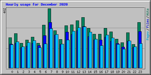Hourly usage for December 2020