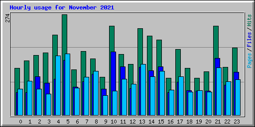 Hourly usage for November 2021