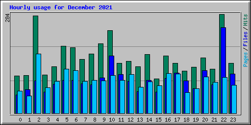 Hourly usage for December 2021