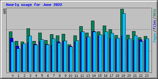 Hourly usage for June 2022