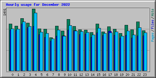 Hourly usage for December 2022