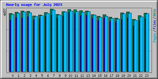 Hourly usage for July 2023