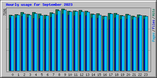 Hourly usage for September 2023