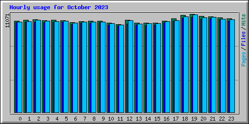 Hourly usage for October 2023