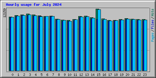 Hourly usage for July 2024