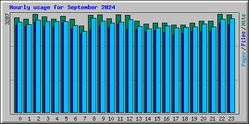 Hourly usage for September 2024