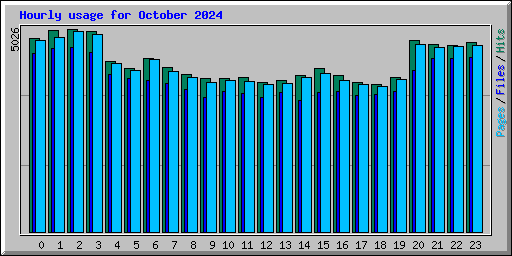 Hourly usage for October 2024