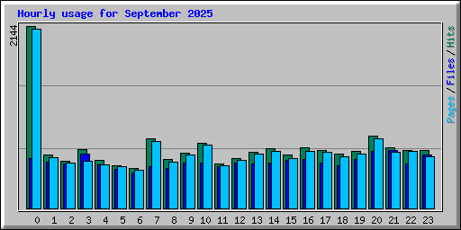 Hourly usage for September 2025